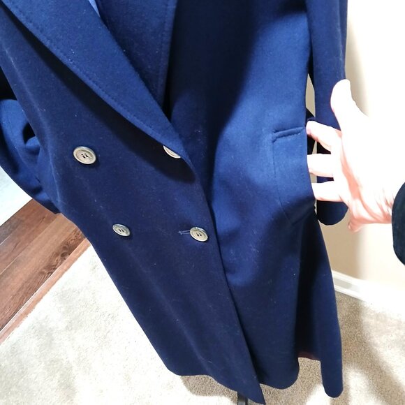 VINTAGE Midi Winter Coat - 100% Virgin Wool - Picture 5 of 15